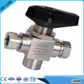 High performance 304ss three way ball valve